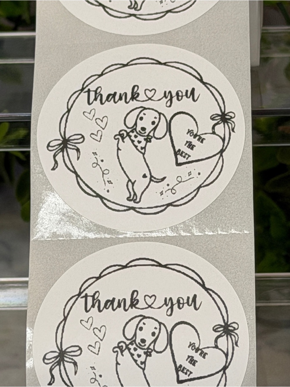 Thank You Dachshund Sticker 2” Round 200 Pack Small Business Packaging Cute - Picture 10 of 10